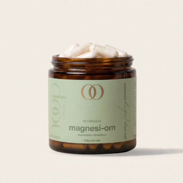 Magnesi-om, suplemento de magnesio de Hoop Wellness para descanso y recuperación