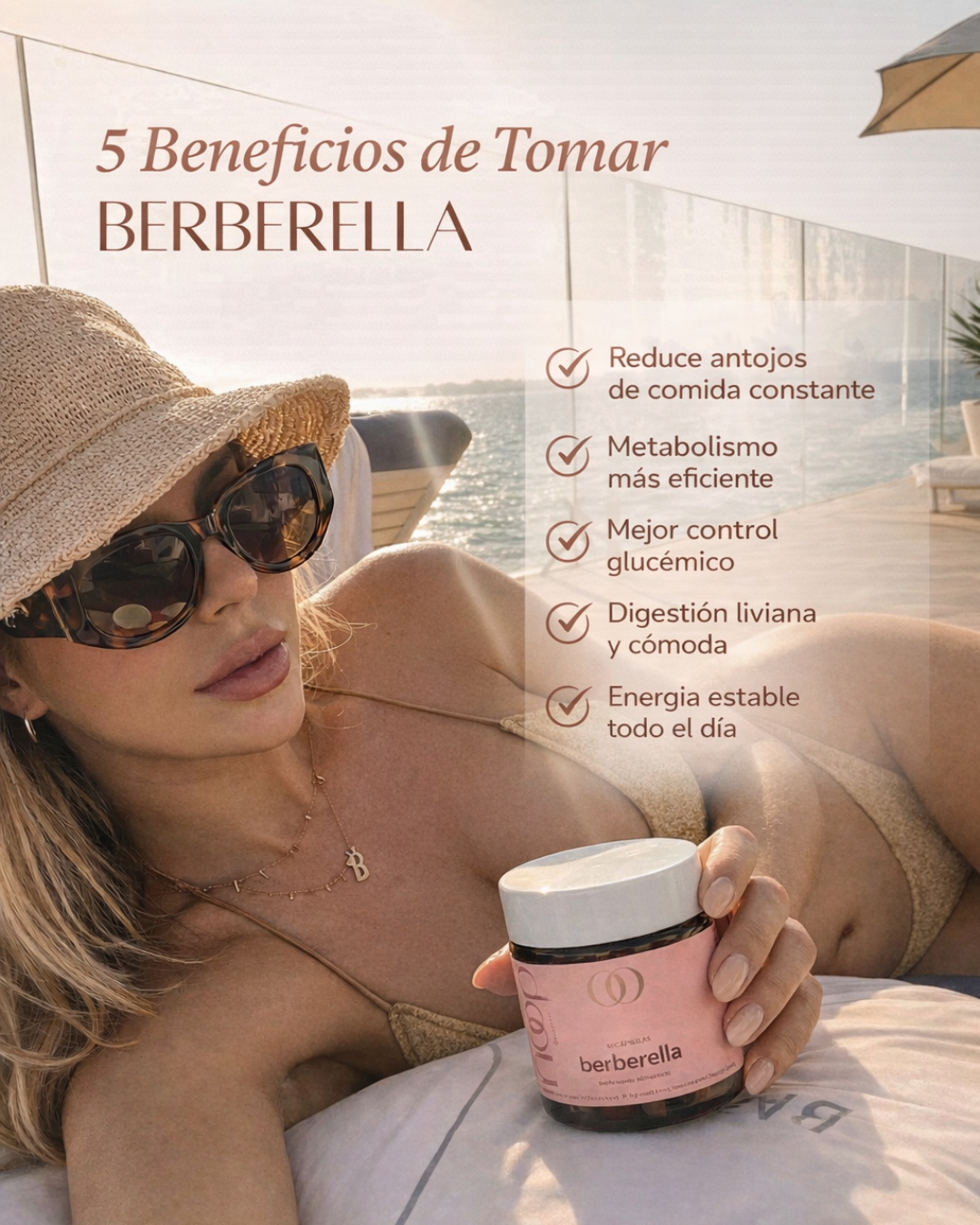 Beneficios de Berberella, suplemento de Hoop Wellness para glucosa y metabolismo