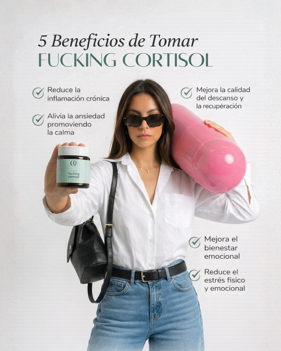 Beneficios de Fucking Cortisol, suplemento de Hoop Wellness para el estrés